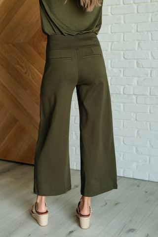 Magic Wide Leg Crop Pants in Olive-[option4]-[option5]-[option6]-[option7]-[option8]-Womens-Clothing-Shop