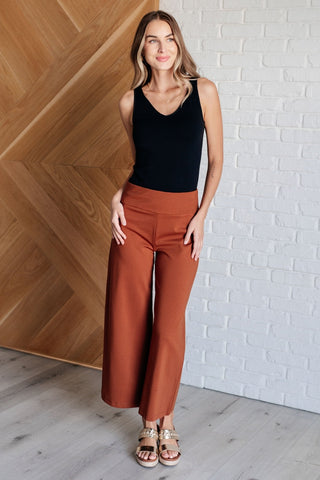 Magic Wide Leg Crop Pants in Rust-[option4]-[option5]-[option6]-[option7]-[option8]-Womens-Clothing-Shop