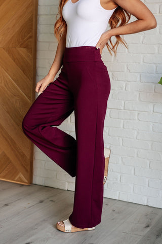 Magic Wide Leg Pants in Wine-[option4]-[option5]-[option6]-[option7]-[option8]-Womens-Clothing-Shop