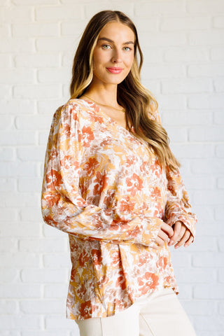 Marigold Dreams Floral Blouse-[option4]-[option5]-[option6]-[option7]-[option8]-Womens-Clothing-Shop