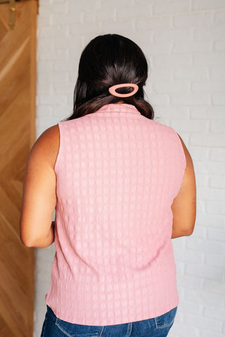 Matter of Fact Pleat Front Sleeveless Blouse in Pink-[option4]-[option5]-[option6]-[option7]-[option8]-Womens-Clothing-Shop