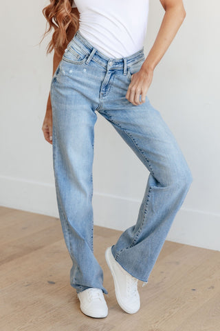 Mildred High Rise V Front Waistband Straight Jeans-[option4]-[option5]-[option6]-[option7]-[option8]-Womens-Clothing-Shop