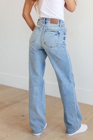 Mildred High Rise V Front Waistband Straight Jeans-[option4]-[option5]-[option6]-[option7]-[option8]-Womens-Clothing-Shop