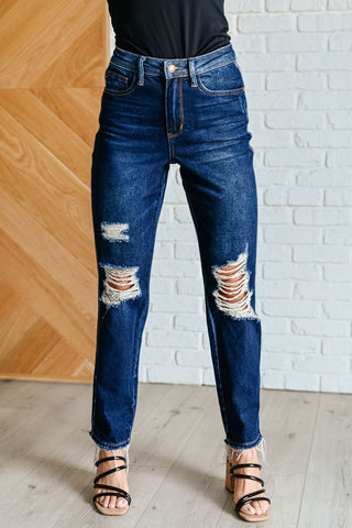 Montana High Rise Rigid Magic Distressed Straight Jeans-[option4]-[option5]-[option6]-[option7]-[option8]-Womens-Clothing-Shop