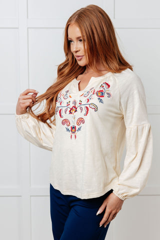 More Than You Would Think Embroidered Blouse-[option4]-[option5]-[option6]-[option7]-[option8]-Womens-Clothing-Shop