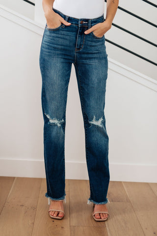 Morgan High Rise Distressed Straight Jeans-[option4]-[option5]-[option6]-[option7]-[option8]-Womens-Clothing-Shop