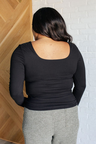 Never Imitated Long Sleeve Top in Black-[option4]-[option5]-[option6]-[option7]-[option8]-Womens-Clothing-Shop