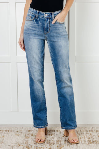 Nivea Vintage Wash Thermal Straight Jeans-[option4]-[option5]-[option6]-[option7]-[option8]-Womens-Clothing-Shop