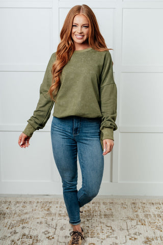 No Plain Jane Oversized Sweatshirt in Green-[option4]-[option5]-[option6]-[option7]-[option8]-Womens-Clothing-Shop