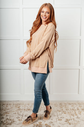 No Plain Jane Oversized Sweatshirt in Khaki-[option4]-[option5]-[option6]-[option7]-[option8]-Womens-Clothing-Shop