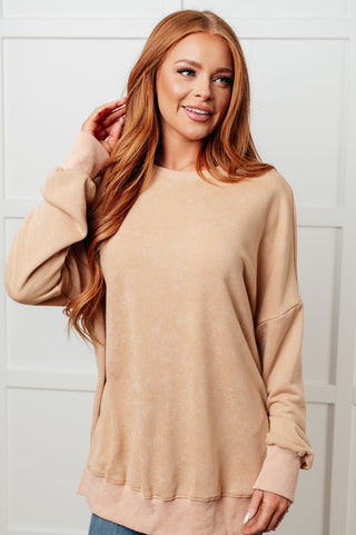 No Plain Jane Oversized Sweatshirt in Khaki-[option4]-[option5]-[option6]-[option7]-[option8]-Womens-Clothing-Shop