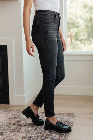 Octavia High Rise Control Top Skinny Jeans in Washed Black-[option4]-[option5]-[option6]-[option7]-[option8]-Womens-Clothing-Shop