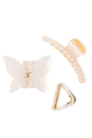 Pearl and Marble Clip Set of 3-OS-[option4]-[option5]-[option6]-[option7]-[option8]-Womens-Clothing-Shop