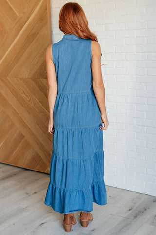 Perfect Choice Denim Maxi Dress-[option4]-[option5]-[option6]-[option7]-[option8]-Womens-Clothing-Shop