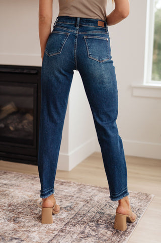 Phillipa High Rise Release Hem Slim Jeans-[option4]-[option5]-[option6]-[option7]-[option8]-Womens-Clothing-Shop