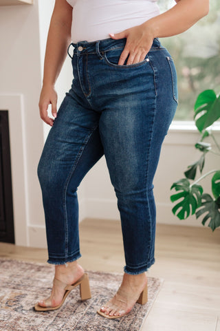 Phillipa High Rise Release Hem Slim Jeans-[option4]-[option5]-[option6]-[option7]-[option8]-Womens-Clothing-Shop