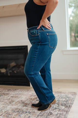 Pippa High Rise Button Fly Straight Jeans-[option4]-[option5]-[option6]-[option7]-[option8]-Womens-Clothing-Shop