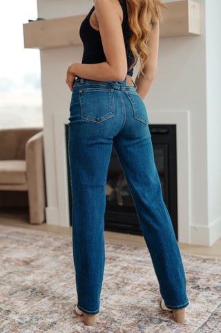 Pippa High Rise Button Fly Straight Jeans-[option4]-[option5]-[option6]-[option7]-[option8]-Womens-Clothing-Shop