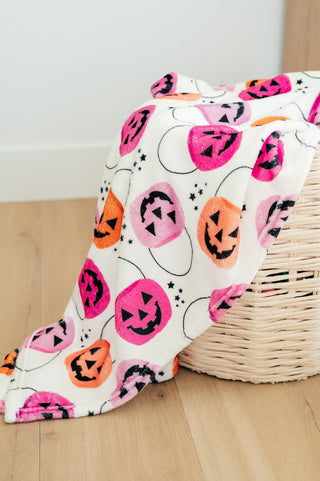 PREORDER: Halloween Fleece Blanket in Colorful Jacks-One Size-[option4]-[option5]-[option6]-[option7]-[option8]-Womens-Clothing-Shop