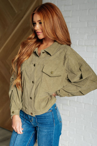 Primrose Corduroy Jacket in Olive-[option4]-[option5]-[option6]-[option7]-[option8]-Womens-Clothing-Shop