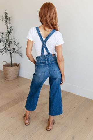 Priscilla High Rise Crop Wide Leg Denim Overalls-[option4]-[option5]-[option6]-[option7]-[option8]-Womens-Clothing-Shop