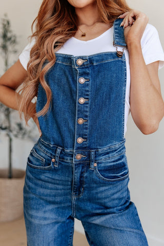 Priscilla High Rise Crop Wide Leg Denim Overalls-[option4]-[option5]-[option6]-[option7]-[option8]-Womens-Clothing-Shop