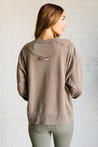 Quick Fix Mineral Wash Crew Neck Pullover in Mocha-[option4]-[option5]-[option6]-[option7]-[option8]-Womens-Clothing-Shop