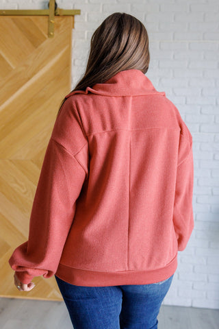 Quite the Impression Half Zip Pullover in Rust-[option4]-[option5]-[option6]-[option7]-[option8]-Womens-Clothing-Shop