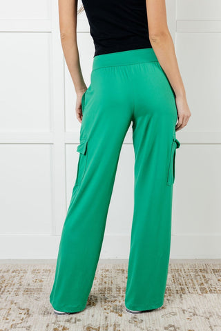 Race to Relax Cargo Pants in Emerald Green-[option4]-[option5]-[option6]-[option7]-[option8]-Womens-Clothing-Shop