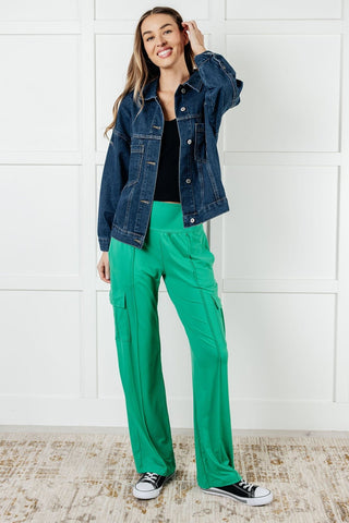 Race to Relax Cargo Pants in Emerald Green-[option4]-[option5]-[option6]-[option7]-[option8]-Womens-Clothing-Shop