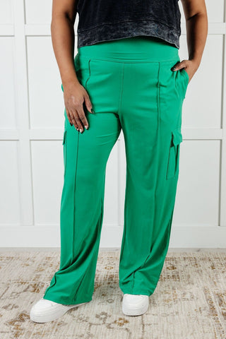 Race to Relax Cargo Pants in Emerald Green-[option4]-[option5]-[option6]-[option7]-[option8]-Womens-Clothing-Shop