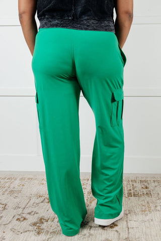 Race to Relax Cargo Pants in Emerald Green-[option4]-[option5]-[option6]-[option7]-[option8]-Womens-Clothing-Shop