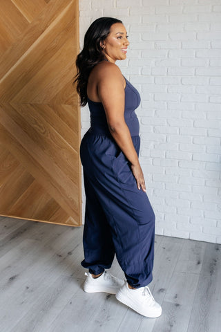 Raising Heart Rate Cut Out Jumpsuit in Navy-[option4]-[option5]-[option6]-[option7]-[option8]-Womens-Clothing-Shop