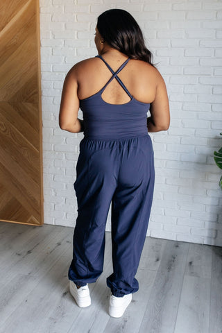 Raising Heart Rate Cut Out Jumpsuit in Navy-[option4]-[option5]-[option6]-[option7]-[option8]-Womens-Clothing-Shop