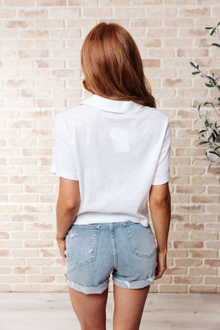 Rory Ribbed Cropped Tennis Tee in White-[option4]-[option5]-[option6]-[option7]-[option8]-Womens-Clothing-Shop