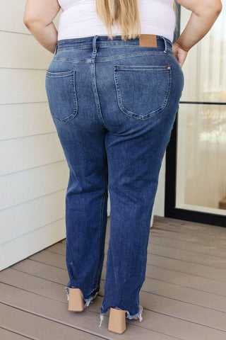 Ruth High Rise Release Hem Straight Jeans-[option4]-[option5]-[option6]-[option7]-[option8]-Womens-Clothing-Shop