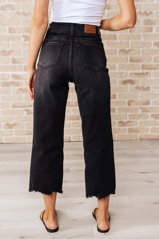 Ryan High Rise Button Fly Wide Leg Crop Jeans-[option4]-[option5]-[option6]-[option7]-[option8]-Womens-Clothing-Shop