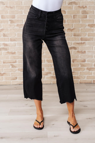 Ryan High Rise Button Fly Wide Leg Crop Jeans-[option4]-[option5]-[option6]-[option7]-[option8]-Womens-Clothing-Shop