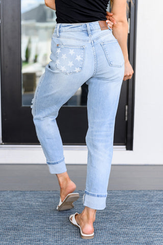 Sam Mid Rise Star Pocket Boyfriend Jeans-[option4]-[option5]-[option6]-[option7]-[option8]-Womens-Clothing-Shop