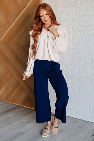 Magic Wide Leg Crop Pants in Navy-[option4]-[option5]-[option6]-[option7]-[option8]-Womens-Clothing-Shop