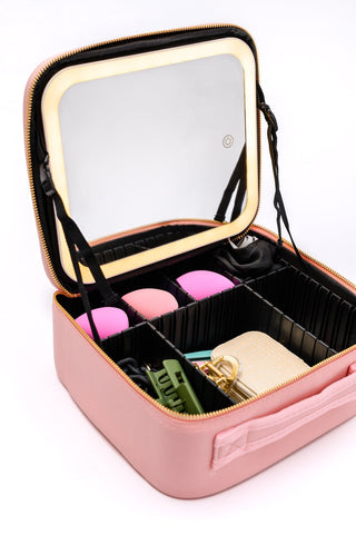 She's All That LED Makeup Case in Pink-OS-[option4]-[option5]-[option6]-[option7]-[option8]-Womens-Clothing-Shop