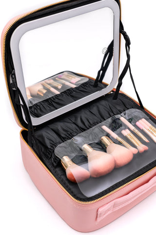 She's All That LED Makeup Case in Pink-OS-[option4]-[option5]-[option6]-[option7]-[option8]-Womens-Clothing-Shop