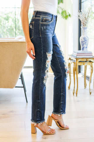 Sloane Mid Rise Heavy Destroyed Straight Jeans-[option4]-[option5]-[option6]-[option7]-[option8]-Womens-Clothing-Shop