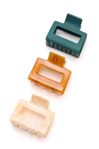 Small Square Claw Clip Set of 3-OS-[option4]-[option5]-[option6]-[option7]-[option8]-Womens-Clothing-Shop