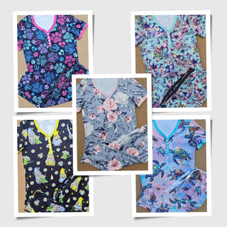 PREORDER: Short Sleeve Capri Pajama Set in Assorted Prints-[option4]-[option5]-[option6]-[option7]-[option8]-Womens-Clothing-Shop