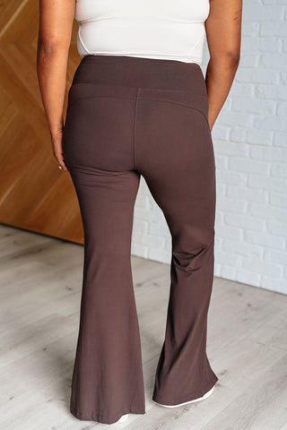 Stamina Stride Flare Leggings in Espresso-[option4]-[option5]-[option6]-[option7]-[option8]-Womens-Clothing-Shop