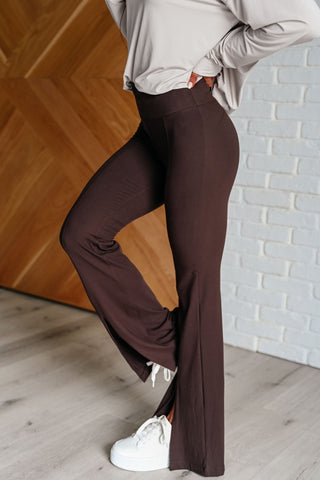 Stamina Stride Flare Leggings in Espresso-[option4]-[option5]-[option6]-[option7]-[option8]-Womens-Clothing-Shop