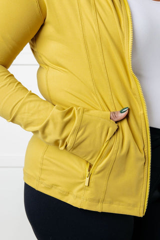 Staying Swift Activewear Jacket in Yellow Pear-[option4]-[option5]-[option6]-[option7]-[option8]-Womens-Clothing-Shop