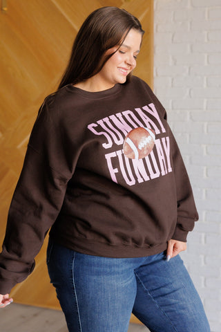 Sunday Funday Graphic Sweatshirt-[option4]-[option5]-[option6]-[option7]-[option8]-Womens-Clothing-Shop