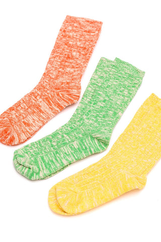 Sweet Heathered Scrunch Socks Set of 3 Pairs-OS-[option4]-[option5]-[option6]-[option7]-[option8]-Womens-Clothing-Shop